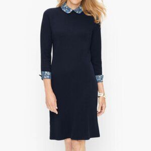 Talbots Collared Shift Dress, 100% Cotton, Size P (NWT)